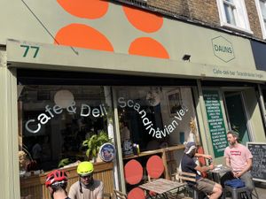 Exterior with seating   at Dauns in East London