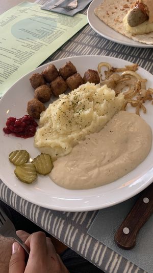 Sweedish meatballs  at Dauns in East London