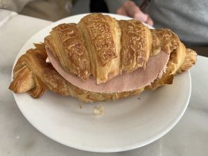 Ham and cheese croissant  at Dauns in East London