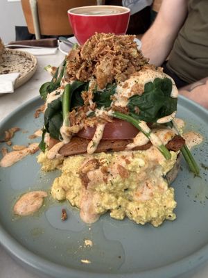 Tofu scramble deluxe   at Dauns in East London