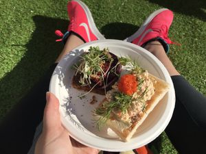 Skagen open sandwich at Catford food market...yum yum  at Dauns in East London