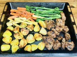 Sunday roast made and delivered by Daun’s deli...this is just the best, super-delicious!  at Dauns in East London