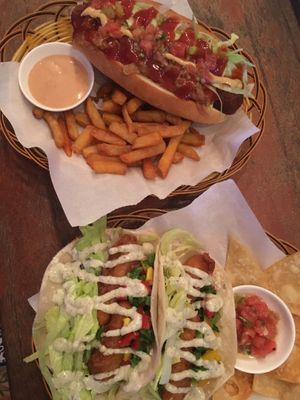 Tofu tacos at Sundown Social Club in Phnom Penh