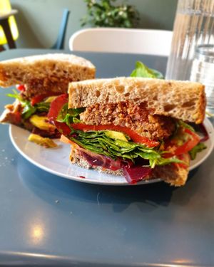 Vegan club sandwich at 305 Kitchen in Edinburgh