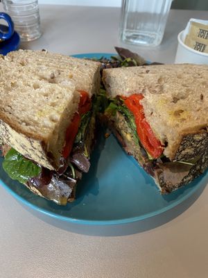 Vegan sandwich at 305 Kitchen in Edinburgh