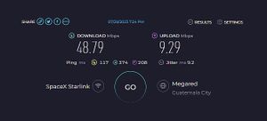 Restaurant Starlink speedtest at Cafe Sabor Cruceño in Santa Cruz La Laguna