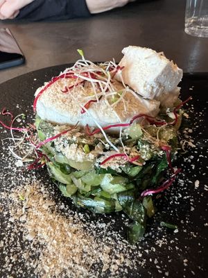 Cicoria spadellata con formaggio d anacardi  at HUG at Turnè in Monza