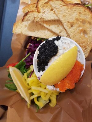 Skagen toast at Delivore in Stockholm