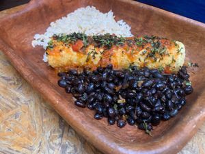 Enchilada vegana at Cultura Viviente in Pisac