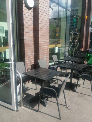 Out door seating at Pita Pit - Point Campus in Dublin