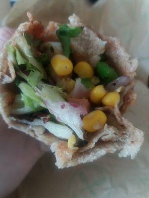 Veggie breakfast pita at Pita Pit - Point Campus in Dublin