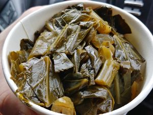 Collard Greens: kinda bland but otherwise ok at Black Bear BBQ in Asheville