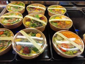 Three vegan salads at Kleiner - Bahnhofpassage in Zurich