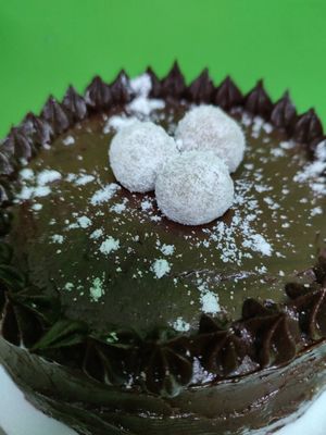 Bday cake with coconut shredded at Instituto Novos Sabores  in Jacarei