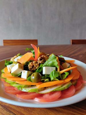 salad at Karwaan in Kathmandu