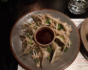 Vegan pan fried dumplings at Hills Dumplings in Helsinki