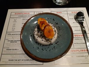 Coconut panna cotta at Hills Dumplings in Helsinki