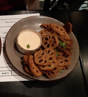 Lotus root crisps at Hills Dumplings in Helsinki