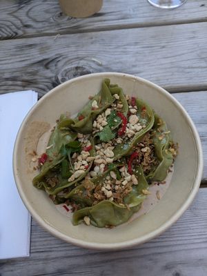 Vegan Satay dumplings at Hills Dumplings in Helsinki