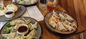 Vegan options minus dessert at Hills Dumplings in Helsinki