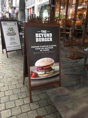 Vegan Beyond Meat Burger availabe  at Ellis Gourmet Burger in Liege