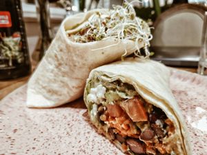 Vegan  Crispy oignon Burrito at Maison Charlotte Busset in Cannes