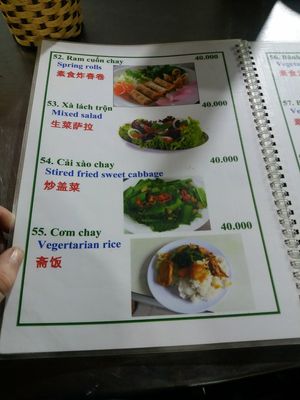 Ask which dishes are vegan at Mrs Ha in Hoi An