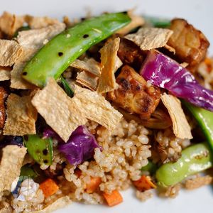 Tempeh fried rice  at Bun Bar in Ho Chi Minh City