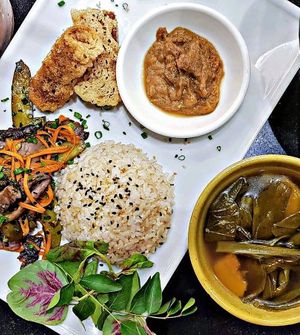 Vegan set lunch - ask what’s on the menu today  at Bun Bar in Ho Chi Minh City