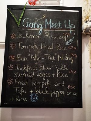 Menu at the Vgang Meet Up  at Bun Bar in Ho Chi Minh City