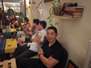 Live music night with happy people  at Bun Bar in Ho Chi Minh City