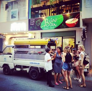 Guest visit the unusual way  at Bun Bar in Ho Chi Minh City