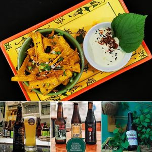 Crispy Barley Chips with vegan Aoili (Tofu based) at Bun Bar in Ho Chi Minh City