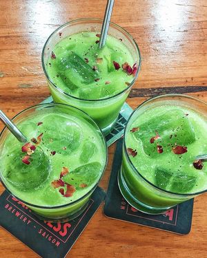 Vegan
Pandan Rice Milk. Homemade recipe! at Bun Bar in Ho Chi Minh City