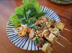 Tempeh, Tofu Skewers at Bun Bar in Ho Chi Minh City