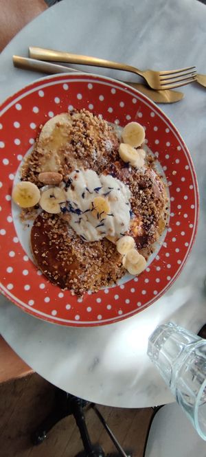 Pancakes of the day at L'Alchimiste in Brussels