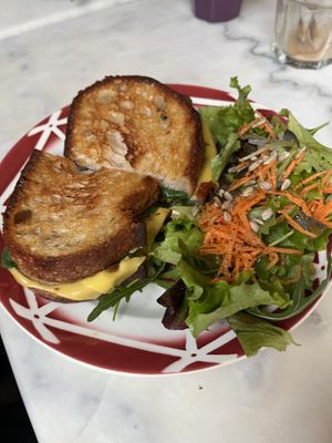 Grilled cheese sandwich (suggestion of the dat)  at L'Alchimiste in Brussels