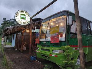 Awesome idea to have a bus/kitchen  at Mindo Sobre Ruedas in Mindo