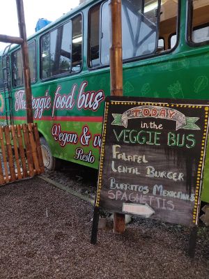 Great vegan menu at Mindo Sobre Ruedas in Mindo