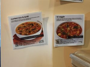 Vegan soups  at MIA - Au Bon Pain - TG in Miami