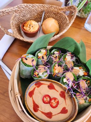 Rainbow rolls at Wild Cafe in Estepona