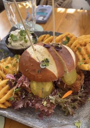 Vegan burger  at Wild Cafe in Estepona