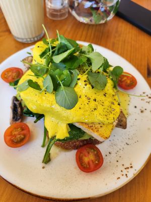 Tofu benedict at Wild Cafe in Estepona