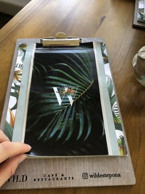 Menu at Wild Cafe in Estepona