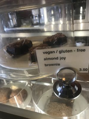 Vegan brownie at avenue cafe in New Orleans