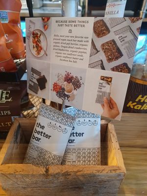 Raw vegan protein bars! at The Hostel Cafe in Portland