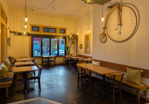 interior at The Hostel Cafe in Portland
