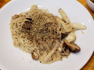 spagettie at All About Mushroom in Bangkok