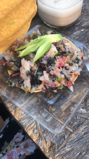Ceviche coliflor  at Lxs de Abajo in Zacatecas