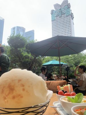 Outdoor seating   at Eli Falafel - Jiujiang Rd in Shanghai